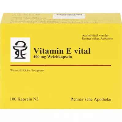 VITAMIN E VITAL 400 mg Rennersche Apotheke Weichk., 100 St
