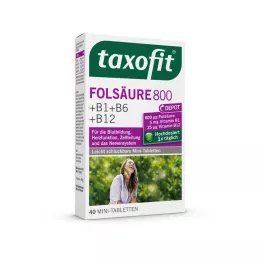 TAXOFIT FOLYÁLÁS 800 + B1-vitamin, B6 és B12 tabletták, 40 db