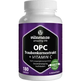 OPC TRAUBENKERNEXTRAKT κάψουλες υψηλής δόσης + βιταμίνη C, 180 τεμάχια