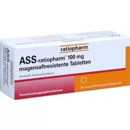 Ass-ratiopharm 100 mg maagsap.blets, 50 st