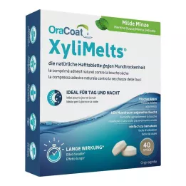 ORACOAT XyliMelts adhesive tablets mild mint, 40 pcs