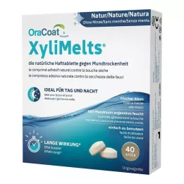 ORACOAT XyliMelts adhesive tablets without mint, 40 pcs