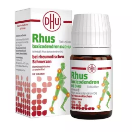 RHUS TOXICODENDRON D 6 tablets for rheumatic pain, 80 pcs
