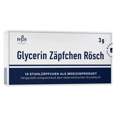 Glycerin suppositories Rösch 3 g against constipation, 10 pcs Glycerin suppositories Rösch 3 g against constipation, 10 pcs