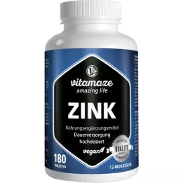 ZINK 25 mg υψηλής δόσης vegan δισκία, 180 τεμ