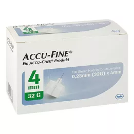 ACCU FINE sterile needles for insulin pens 4 mm 32 G, 100 pcs