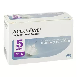 ACCU FINE sterile needles for insulin pens 5 mm 31 G, 100 pcs
