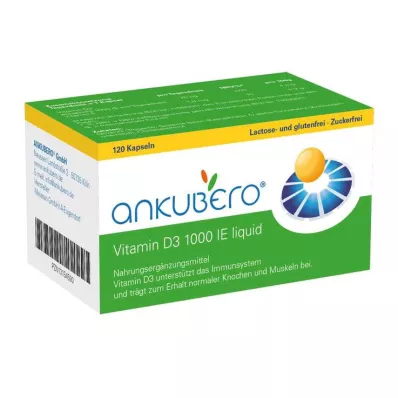 ANKUBERO Vitamin D3 1000 IU liquid capsules, 120 pcs