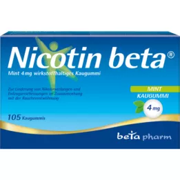 NICOTIN Beta Mint 4 mg active ingredient. KaUgummi, 105 pcs