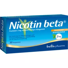 NICOTIN beta Fruitmint 2 mg substancja czynna guma do żucia, 30 szt