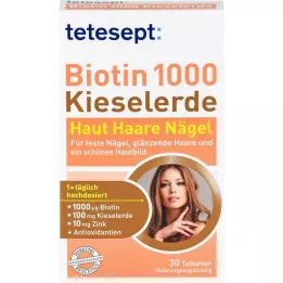 TETESEPT Biotin 1000 silika filmdrasjerte tabletter, 30 stk