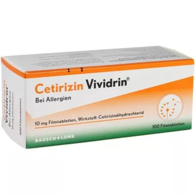 CETIRIZIN Vividrin 10 mg film -coated tablets, 100 pcs
