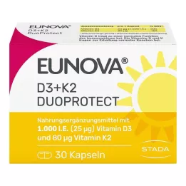 EUNOVA DuoProtect D3+K2 1000 IU/80 μg capsules, 30 pcs