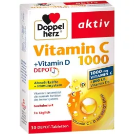 DOPPELHERZ Vitamin C 1000+Vitamin D Depot, 30 pcs