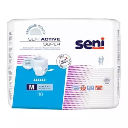 SENI Active Super Incontinence Briefs Disposable M, 10 pcs