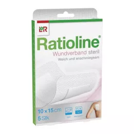 RATIOLINE Wound dressing 15x10 cm sterile, 5 pcs