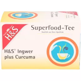 H&amp;S Ginger plus Turmeric filter bags, 20X1.25 g