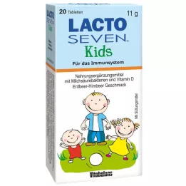 LACTO SEVEN Kids Strawberry-Raspberry Flavor Tablets, 20 pcs