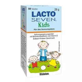 LACTO SEVEN Kids Strawberry-Raspberry Flavor Tablets, 50 pcs