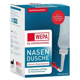 WEPA Nasal douche with 10x2.95 g nasal rinse salt, 1 P