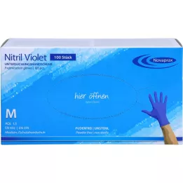 NITRIL Gloves unste.powder-free size M blue violet, 100 pcs