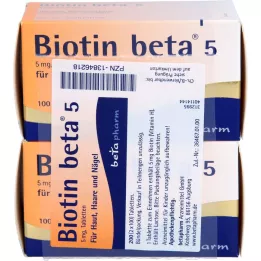 BIOTIN BETA 5 tablets, 200 pcs