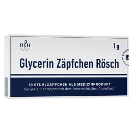 Glycerin suppositories Rösch 1 g for constipation, 10 pcs