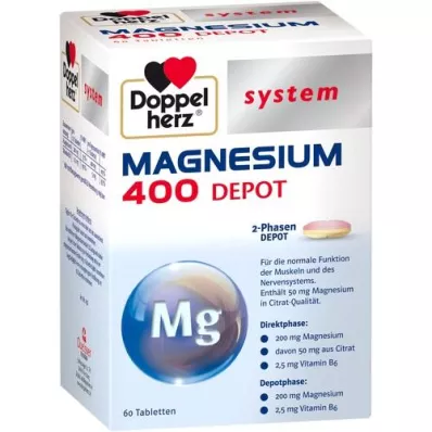 DOPPELHERZ Magnesium 400 Depot system Tabletten, 60 St