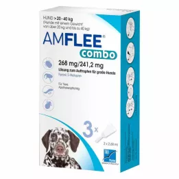 AMFLEE combo 268/241.2mg solution for use for dogs 20-40kg, 3 pcs