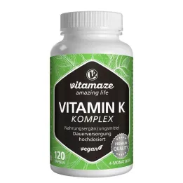 VITAMIN K1+K2 complex high dose vegan capsules, 120 pcs