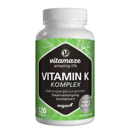 VITAMIN K1+K2 complex high-dose vegan capsules, 120 pcs