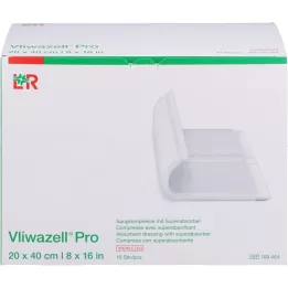 VLIWAZELL Pro superabsorb.Kompr.sterile 20x40 cm, 10 pcs