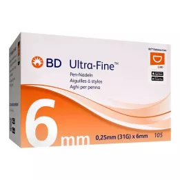 BD ULTRA-FINE Pen needles 6 mm 31 G 0.25 mm, 105 pcs