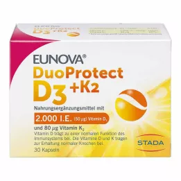 EUNOVA DuoProtect D3+K2 2000 IU/80 μg capsules, 30 pcs