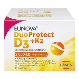 EUNOVA DuoProtect D3+K2 2000 IU/80 μg capsules, 90 pcs