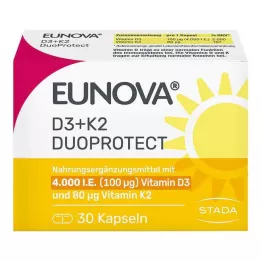 EUNOVA DuoProtect D3+K2 4000 IU/80 μg capsules, 30 pcs