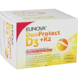 EUNOVA DuoProtect D3+K2 4000 IU/80 μg capsules, 90 pcs