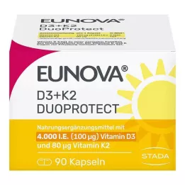 EUNOVA DuoProtect D3+K2 4000 IU/80 μg capsules, 90 pcs