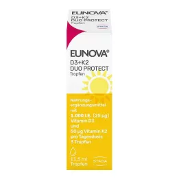 EUNOVA DuoProtect D3+K2 1000 IU/50 μg drops, 11.5 ml