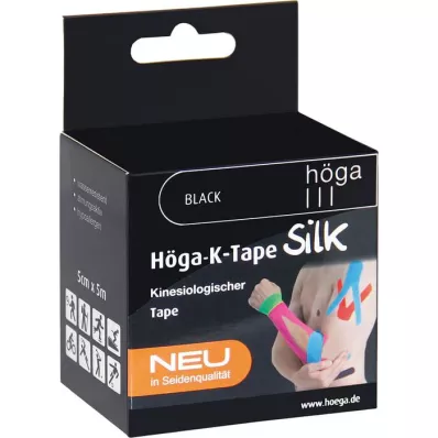 HÖGA-K-TAPE Silk 5 cmx5 m l.fr.black kinesiol.Tape, 1 pcs