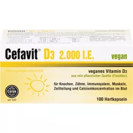 CEFAVIT D3 2,000 IU vegan hard capsules, 100 pcs
