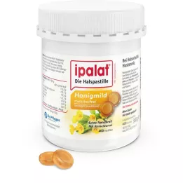 IPALAT Παστίλιες για το λαιμό, ήπιο μέλι ή μενθόλη, χωρίς ζάχαρη, 400 τεμάχια