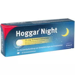 HOGGAR Night 25 mg of melting tablets, 10 pcs