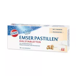 EMSER Pastilles throat lozenges with ginger sugar-free, 30 pcs