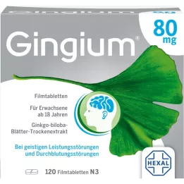 GINGIUM 80 mg film-coated tablets, 120 pcs