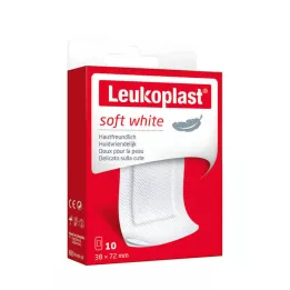 LEUKOPLAST soft white plaster strips 38x72 mm, 10 pieces