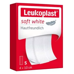 LEUKOPLAST soft white plaster 4x10 cm, 5 pcs