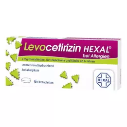 LEVOCETIRIZIN HEXAL for allergies 5 mg film-coated tablets, 6 pcs