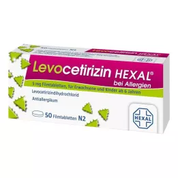 LEVOCETIRIZIN HEXAL for allergies 5 mg film-coated tablets, 50 pcs