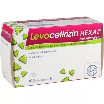 LEVOCETIRIZIN HEXAL In allergies 5 mg film -table, 100 pcs